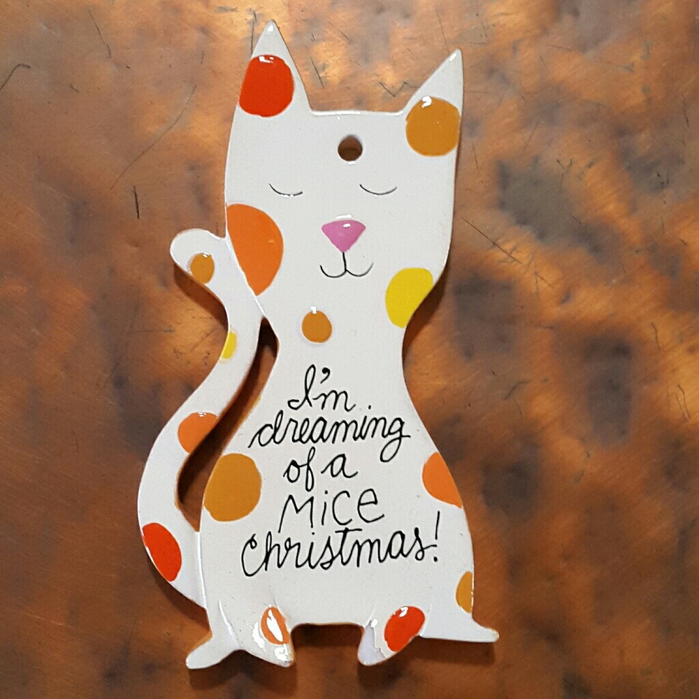 #73 Christmas Cat Magnet Kitty Mice Hallmark Ornament